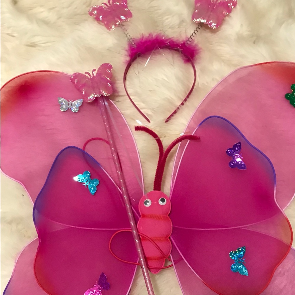 *New* Fairy wings Set (includes wand and headband)